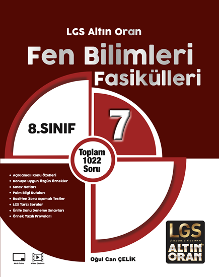resm ALTIN ORAN 8.SINIF FEN BİLİMLERİ FASİKÜLLERİ (7 FASİKÜL)