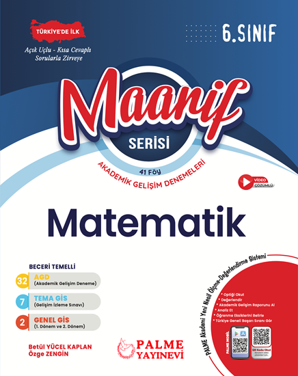 resm PALME 6.SINIF MAARİF SERİSİ MATEMATİK HAFTALIK DENEME (41 FÖY)