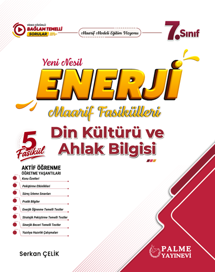 resm Palme 7.Sınıf Enerji Din Kültürü ve Ahlak Bilgisi Yeni Nesil Maarif Fasikülleri (5 Fasikül)