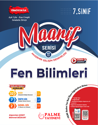 Resim PALME 7.SINIF MAARİF SERİSİ FEN BİLİMLERİ AKADEMİK GELİŞİM DENEME (41 FÖY)