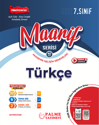 Resim Palme 7.Sınıf Maarif Türkçe Akademik Gelişim Denemeleri (40 Fasikül)